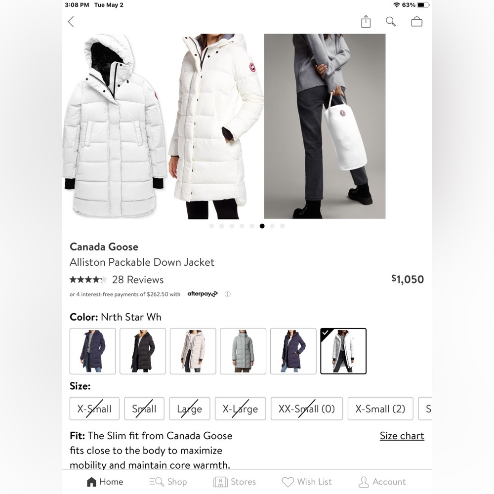 Canada Goose never worn